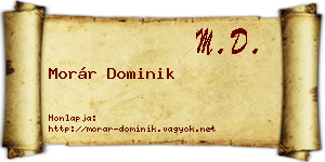 Morár Dominik névjegykártya